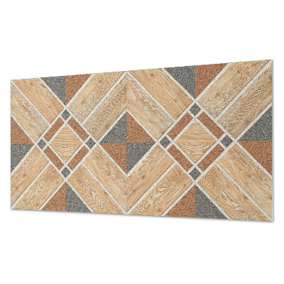 Panneau mural pvc Motif géométrique avec du bois