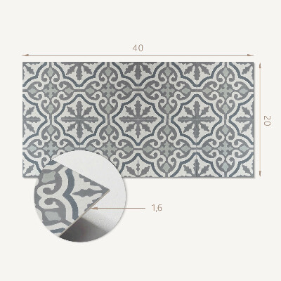 Panneau mural pvc Motif en mosaïque avec ornements