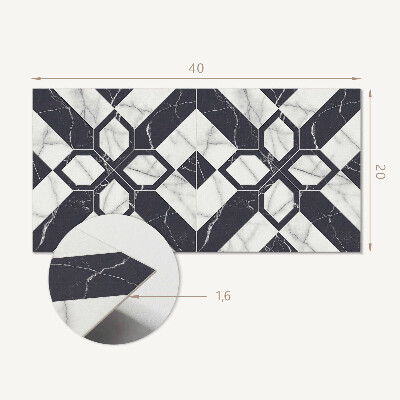 Panneau décoratif intérieur Motif géométrique en marbre