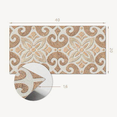 Panneau mural pvc Motif floral avec ornements