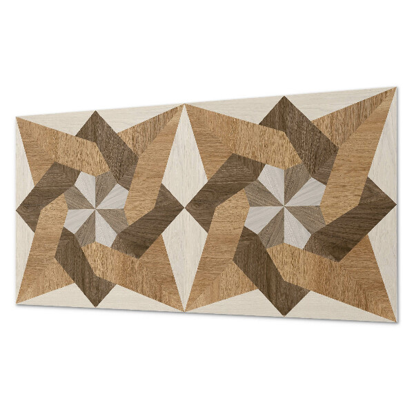 Revêtement mural intérieur Mosaïque de bois polygonale