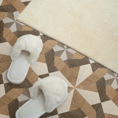 Revêtement mural intérieur Mosaïque de bois polygonale