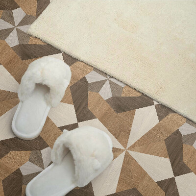 Revêtement mural intérieur Mosaïque de bois polygonale