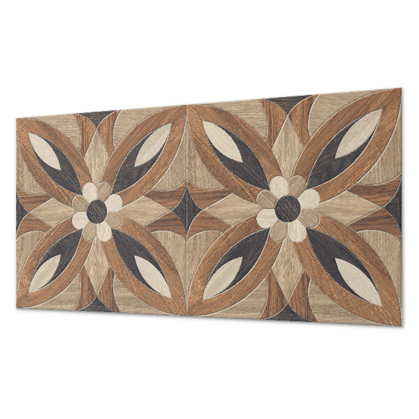 Panneau mural pvc Motif floral en bois