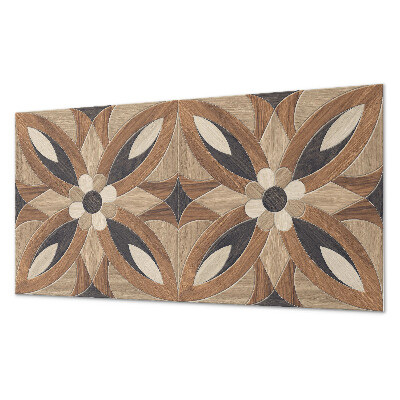 Panneau mural pvc Motif floral en bois