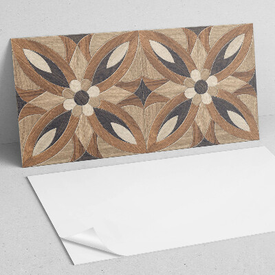 Panneau mural pvc Motif floral en bois