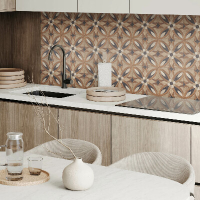 Panneau mural pvc Motif floral en bois