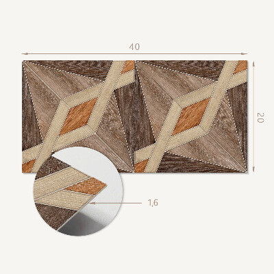 Panneau décoratif intérieur Motif géométrique en bois