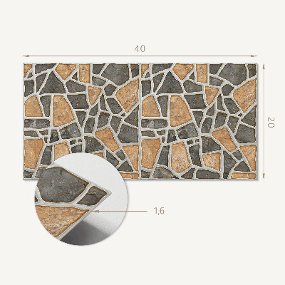 Revêtement mural intérieur Motif de mosaïque en pierre