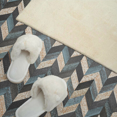 Panneau mural pvc Motif en zigzag avec du bois