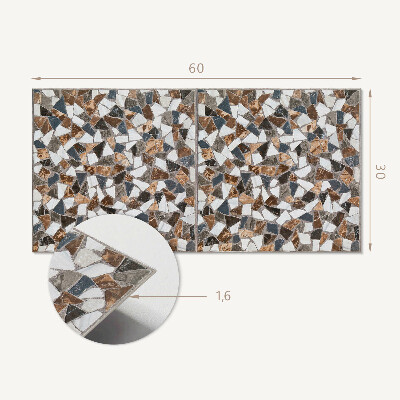 Panneau mural pvc Mosaïque de différentes formes