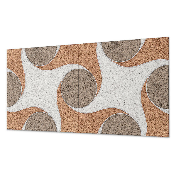 Panneau mural pvc Motif avec des cercles et des vagues