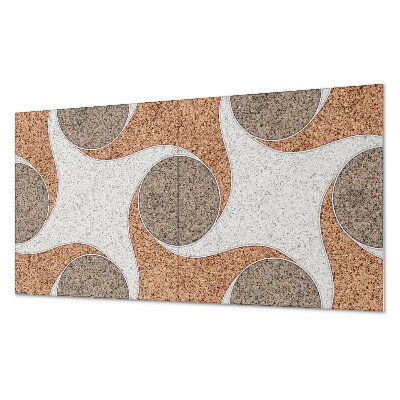 Panneau mural pvc Motif avec des cercles et des vagues