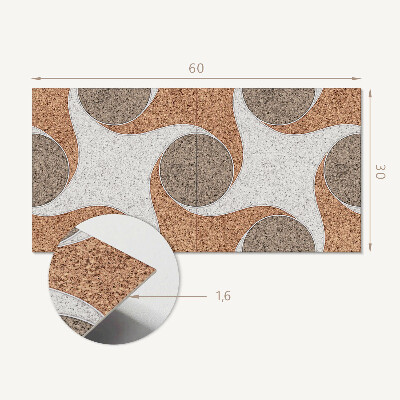 Panneau mural pvc Motif avec des cercles et des vagues