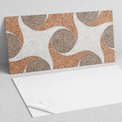 Panneau mural pvc Motif avec des cercles et des vagues