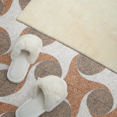 Panneau mural pvc Motif avec des cercles et des vagues