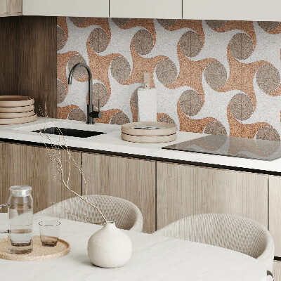 Panneau mural pvc Motif avec des cercles et des vagues