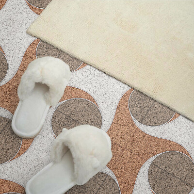 Panneau mural pvc Motif avec des cercles et des vagues