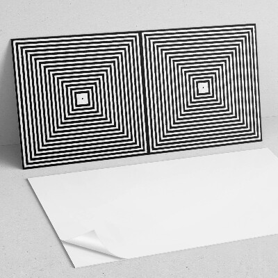 Panneau décoratif intérieur Lignes concentriques dans des carrés