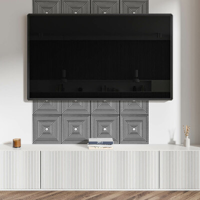 Panneau décoratif intérieur Lignes concentriques dans des carrés