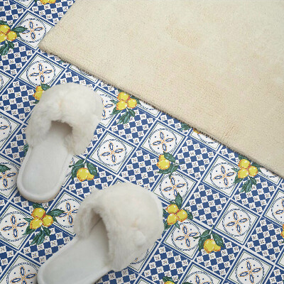 Panneau mural pvc Motif citron sur carrelage