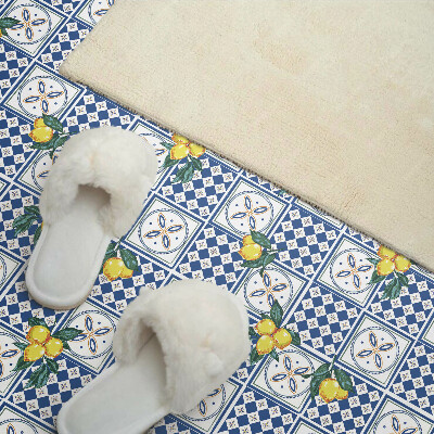 Panneau mural pvc Motif citron sur carrelage