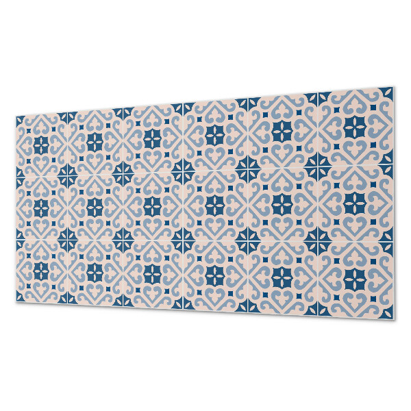 Panneau mural pvc Motif avec ornements sur carreaux