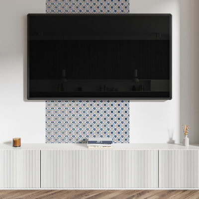 Panneau mural pvc Motif avec ornements sur carreaux