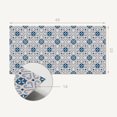 Panneau mural pvc Motif avec ornements sur carreaux