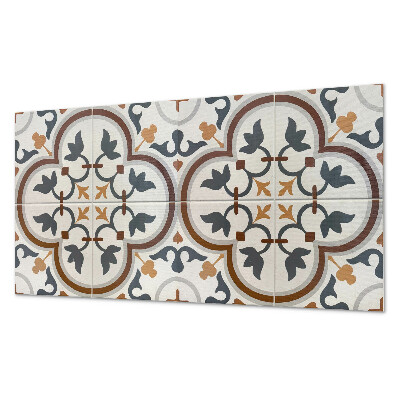 Panneau décoratif intérieur Motif floral à carreaux