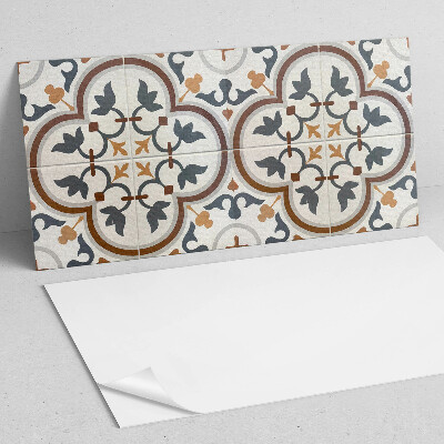 Panneau décoratif intérieur Motif floral à carreaux