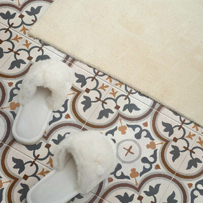 Panneau décoratif intérieur Motif floral à carreaux