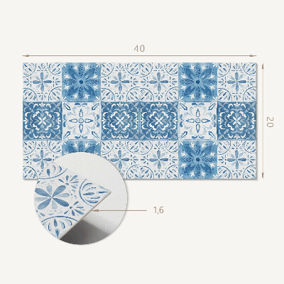 Revêtement mural intérieur Motif floral sur les carreaux