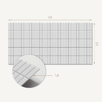 Revêtement mural intérieur Mosaïque lisse et rectangulaire