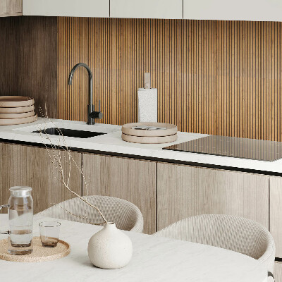 Panneau mural pvc planches verticales en bois