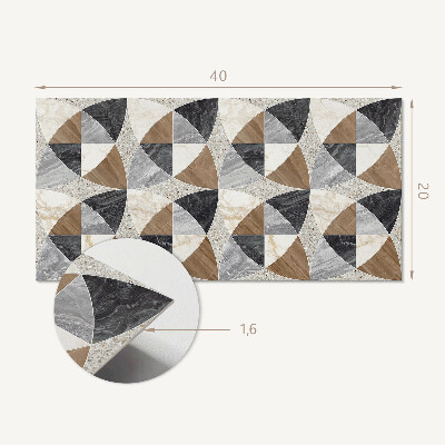 Panneau mural pvc Motif de carreaux géométriques