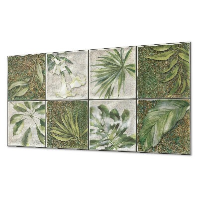 Panneau mural pvc Les feuilles dans la mosaïque de la nature