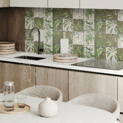 Panneau mural pvc Les feuilles dans la mosaïque de la nature