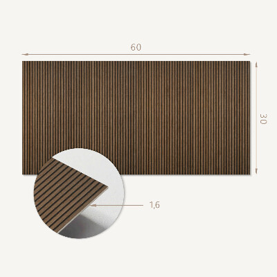 Panneau mural pvc Lattes verticales en bois