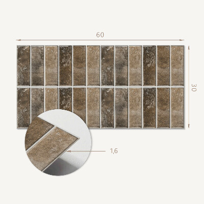 Panneau décoratif intérieur Nervures de tuiles verticales