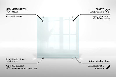 Crédence en verre transparent