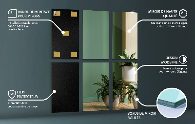 Miroir carreaux rectangulaire