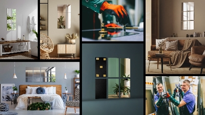 Miroir carreaux rectangulaire