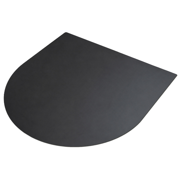 Protection de terrasse en bois pour barbecue demi-ovale 80x90 cm