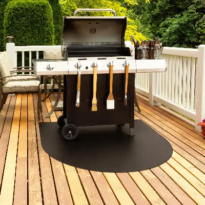 Tôle de protection pour barbecue Semi-ovale 100x100 cm