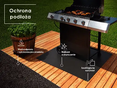 Tôle de protection pour barbecue Semi-ovale 100x100 cm