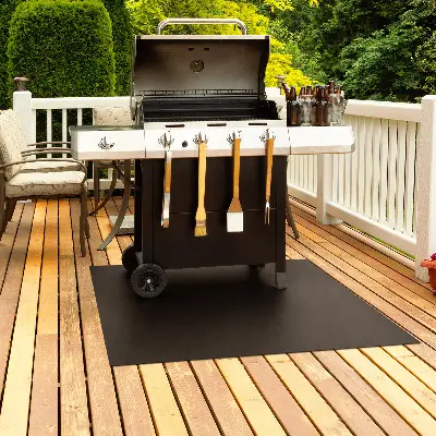 Tôle de protection pour barbecue Rectangulaire 100x80 cm
