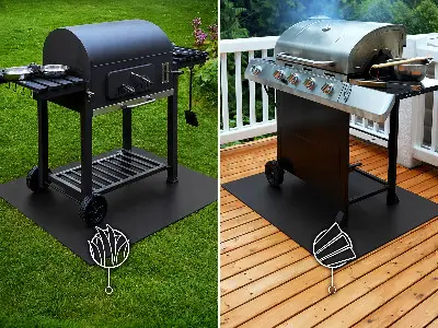 Tôle de protection pour barbecue Rectangulaire 100x80 cm