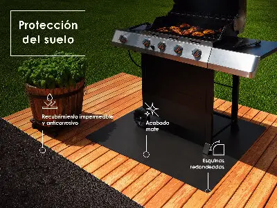 Tôle de protection pour barbecue Rectangulaire 100x80 cm