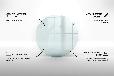 Plaque de sol en verre pour poêle transparent okrągłe